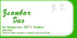 zsombor dus business card